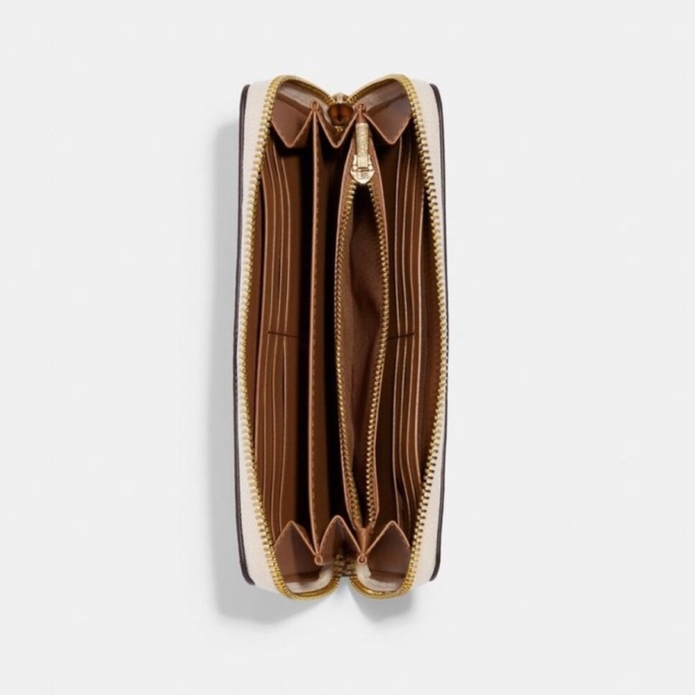 Coach Beige and White Monogram Wristlet - Picture 5 of 9